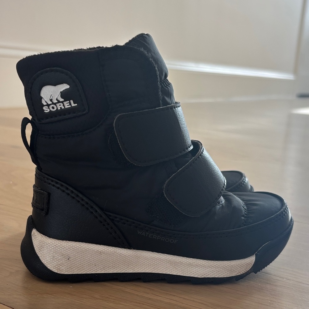 Sorel Kids Black Waterproof Snow Boots